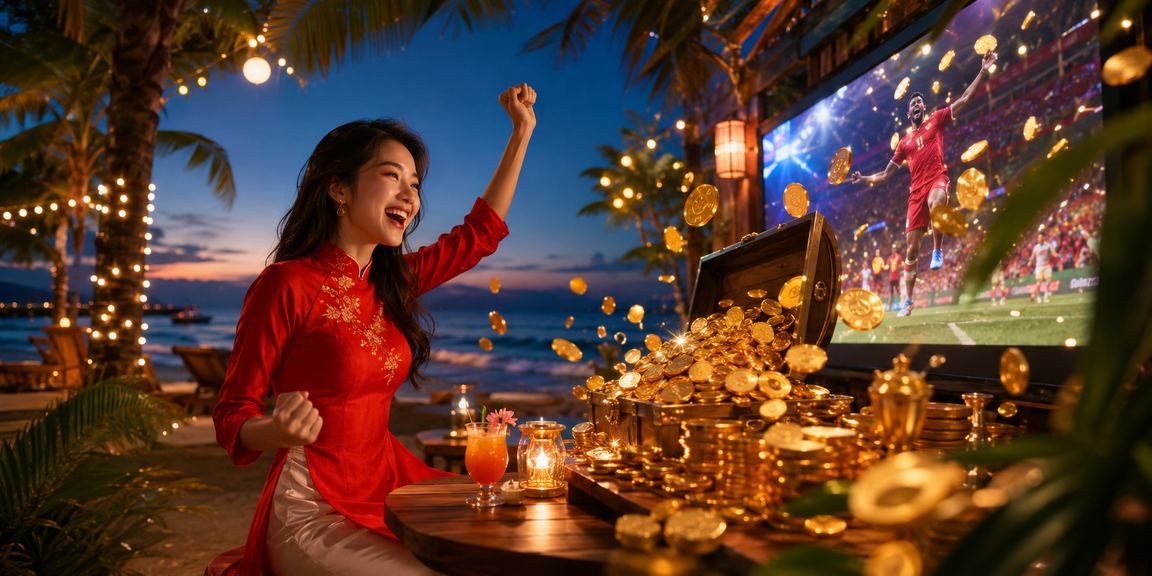 Người dùng áo dài tại Phú Quốc xem giao diện mobile trong kỳ nghỉ